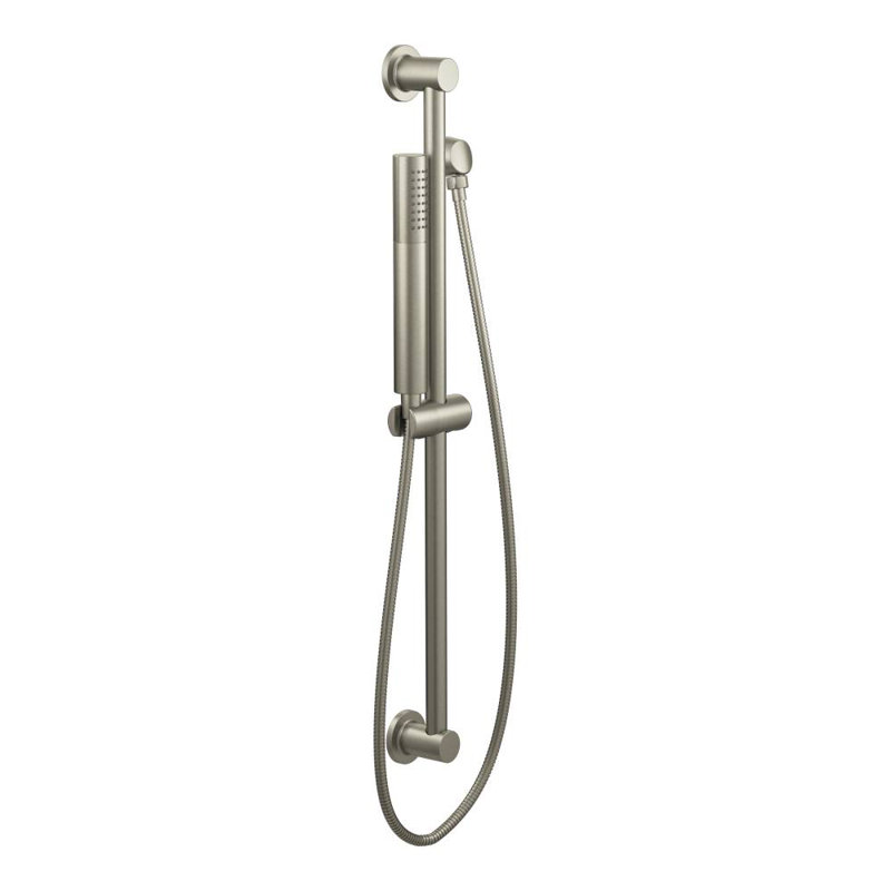 Douche à main Moen Eco-Performance avec barre coulissante de 30 pouces et tuyau en métal de 69 pouces, Nickel brossé