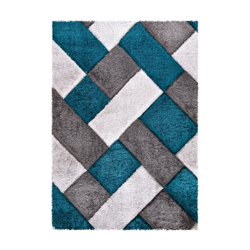 Showunmi Geometric Shag Area Rug, Rectangle 160 x 230cm