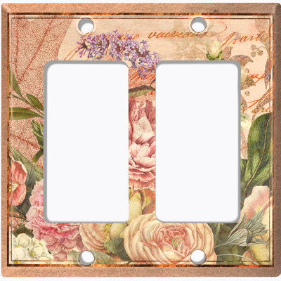 Patterned 2 - Gang Toggle Light Switch Standard Wall Plate