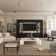 114.2 '' W Entertainment Center With LED Lights  Bookcases  Open Shelves