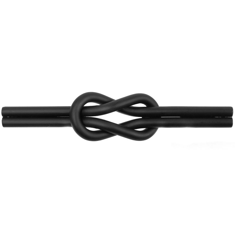 Matte Black Steel Knot Bar Pull with Mounting Hardware