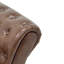 Canapé Chesterfield en cuir brun 88,5 po Classic