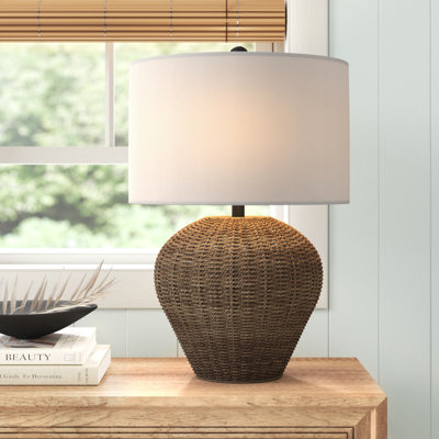 Lampe de table brune 23,5 po Carlita