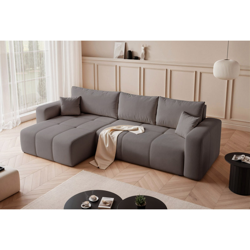 4 Seater Sofa Bed, Grey