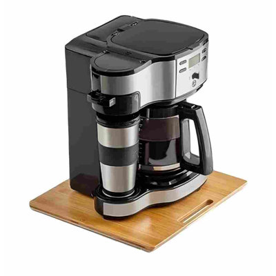 Bamboo Appliance Slider, Sliding Tray For Coffee Maker,Medium