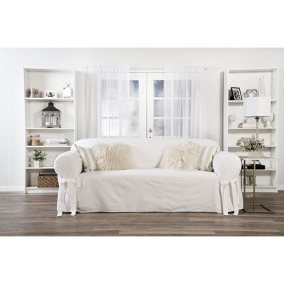 Cotton Box Cushion Loveseat Slipcover