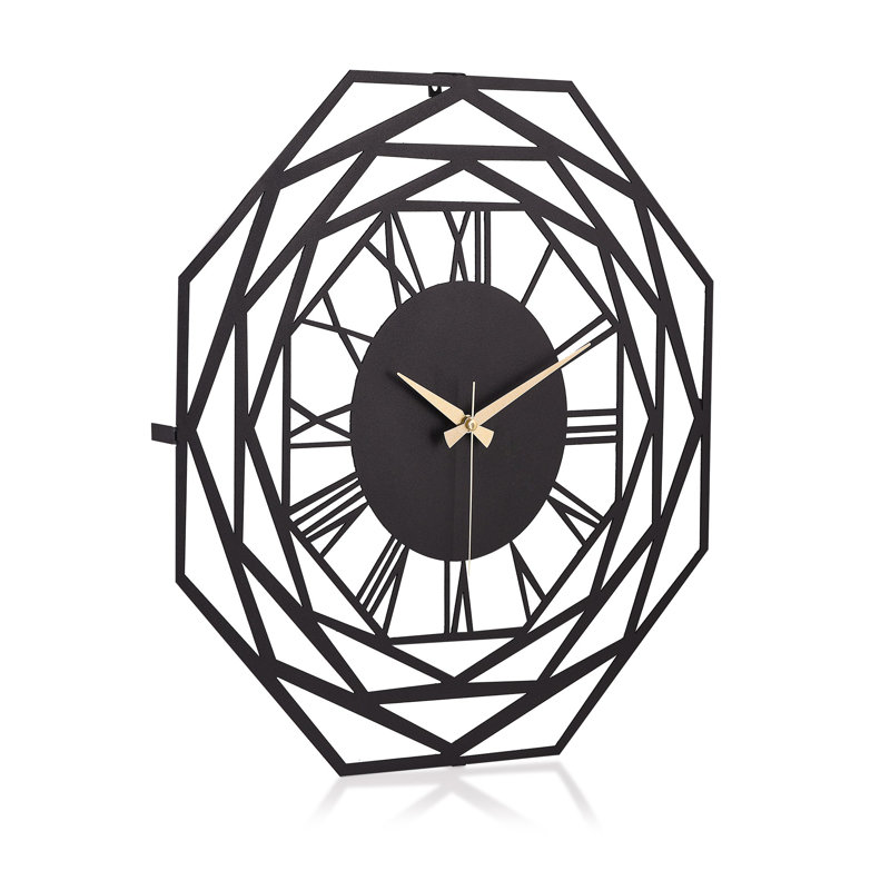 Amarmula Metal Wall Clock, Black