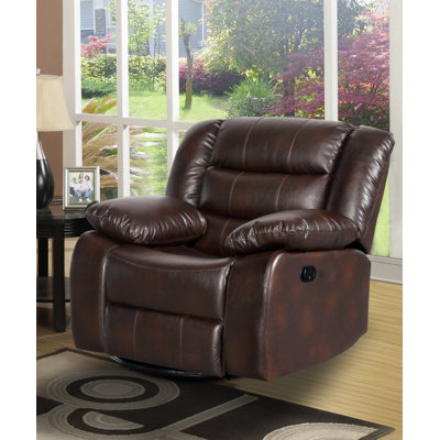 Trista Faux Leather Swivel Recliner