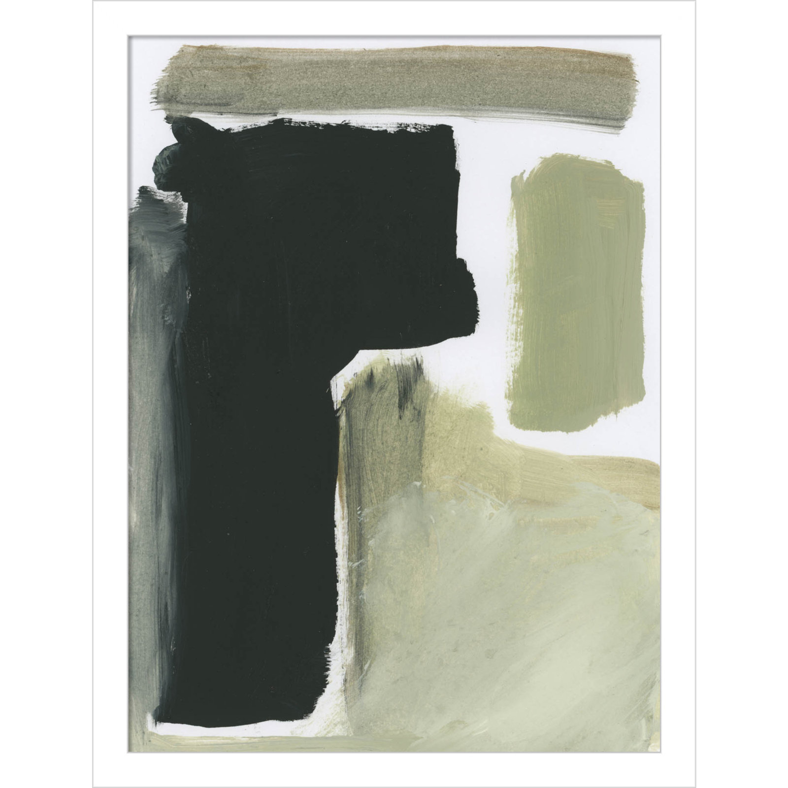 Cleve "Total" Print by Dan Hobday, White, 17" H x 13" W
