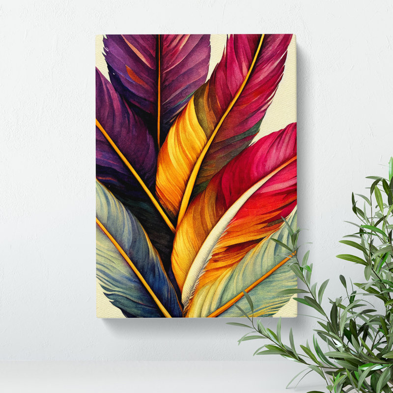 Beauteous Feathers - Wrapped Canvas, 50cm H x 35cm W x 3cm D
