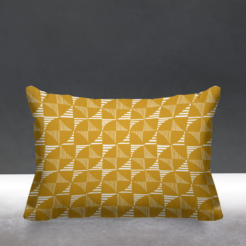 Housse et insert de coussin d'extérieur, Jaune