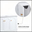 Meuble-lavabo blanc 48 po avec lavabo en résine et rangement abondant, portes et tiroirs à fermeture en douceur pour une élégance moderne-1120015764