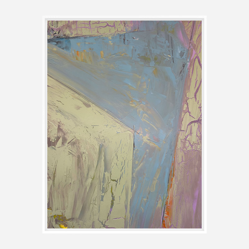 Geo IX by John Beard - Artist Enhanced Canvas Print, White Floater Framed Canvas, 42" H x 62" W x 2" D