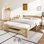 European Double (140 x 200 cm) Solid Wood Bed