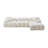 Tov Furniture Calliope Cream Vegan Shearling 4-piece Modular Sectional