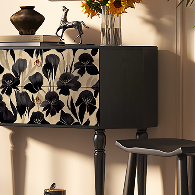 Buffet 33,5 "de style rétro, Noir