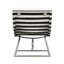 Chaise Qortini, sherpa blanc et acier inoxydable
