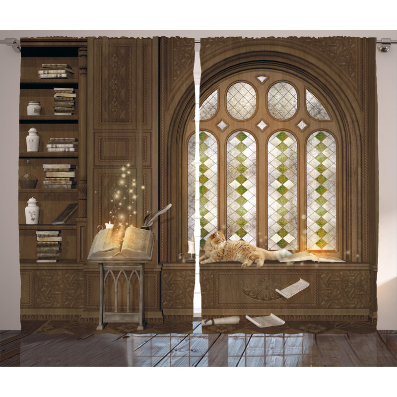 Semi Sheer Curtain Pair, 54" W x 108" L