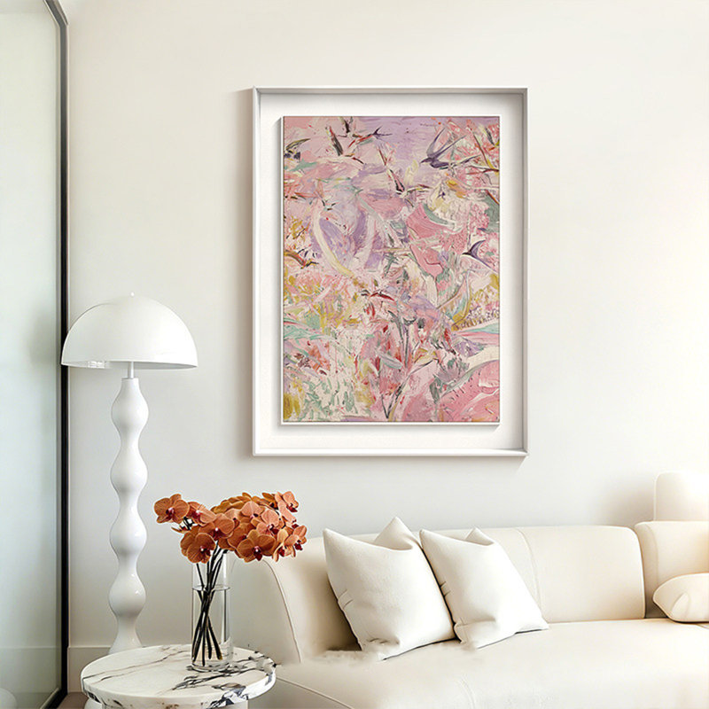 Art mural moderne Mid-Century Farbic pour le salon, H 31,5 po x l 23,62 po
