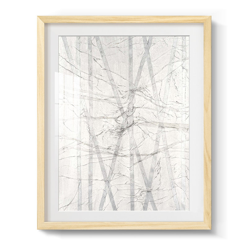 Pewter Forrest II -Framed Print, Natural, 28.5" H x 20.5" W