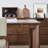 Solid wood dining table with solid weight-763530893