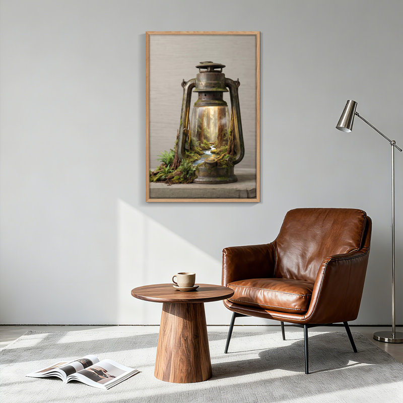 Ensemble de 1 tableau sur toile « Forêt de lanternes », H 24 po x l 18 po, Naturel