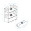 Solid Wood 2-tier Small Bookshelf With Drawer