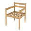 Chaises de salle à manger modernes pour patio, fauteuils en bois d'acacia avec coussins pour les repas