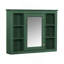 Armoire à pharmacie de 35 po x 27,5 po, armoire de rangement murale pour salle de bain, armoire de salle de bain moderne avec miroir, armoire à miroir avec 6 tablettes ouvertes (meuble-lavabo non inclus)-711600873