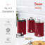Swan Townhouse Set of 3 1.6L Kitchen Storage Canisters for Tea, Coffee, and Sugar with Pull Chrome Handles, Airtight Lids, Colour Coated Iron and Chrome Accents-113753738