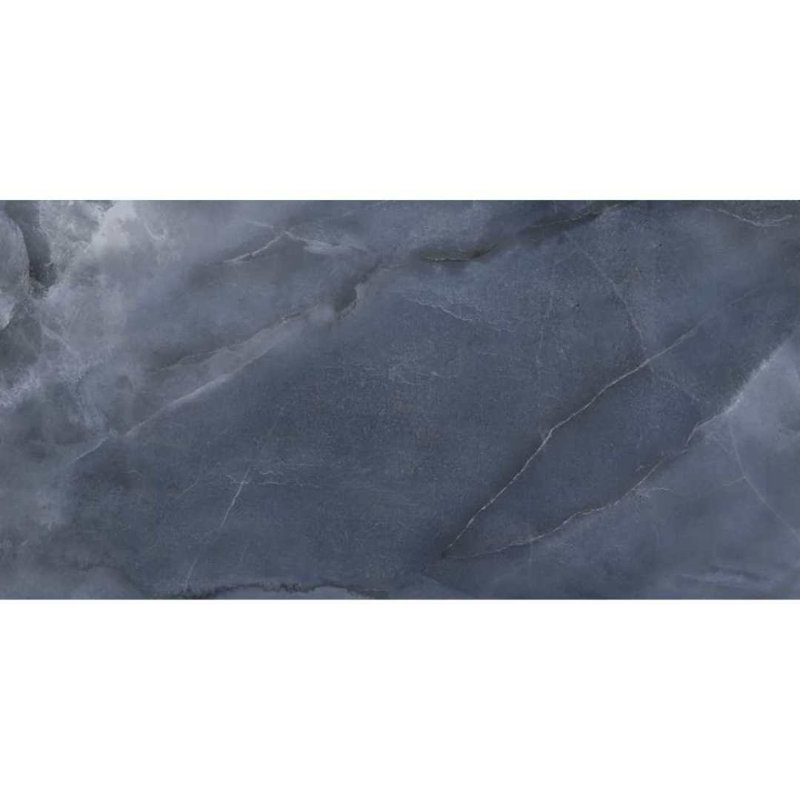 Geo Lush Porcelain Marble Look Wall & Floor Tile, Polished Blue
