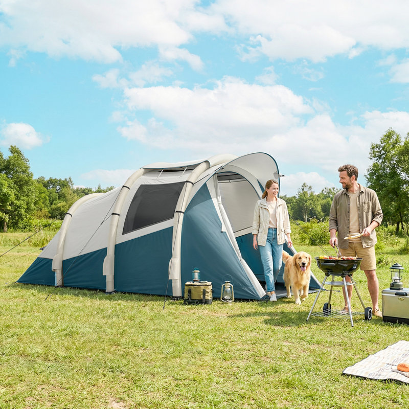 3 Person Tent, Green/White