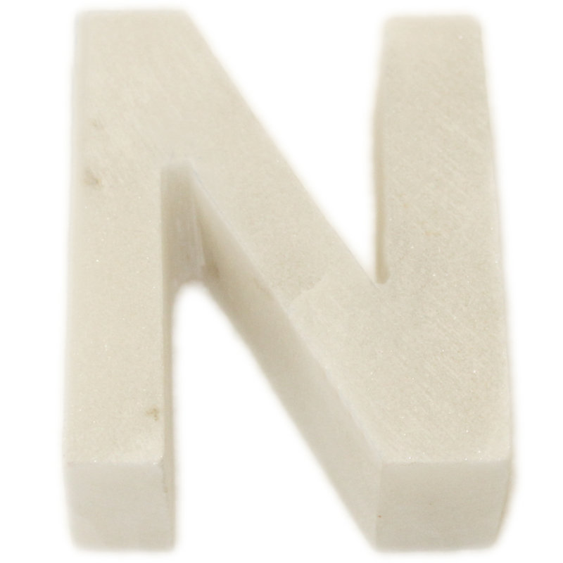 Zeb Marble Helvetica Letter Block, N
