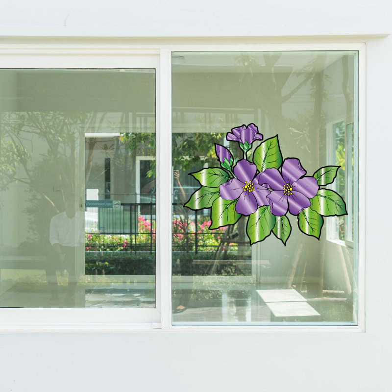 Plants & Flowers Non-Wall Damaging Wall Decal, 18" H x 20" W