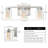 3-Light Brushed Nickel Vanity Light with 3 Color Modes  with Clear Glass Shade-128452529-69159336