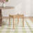 Kathleen Solid Wood Vanity Stool-1294494156