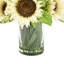 Sunflowers In Glass Vase With Grass-1993210395
