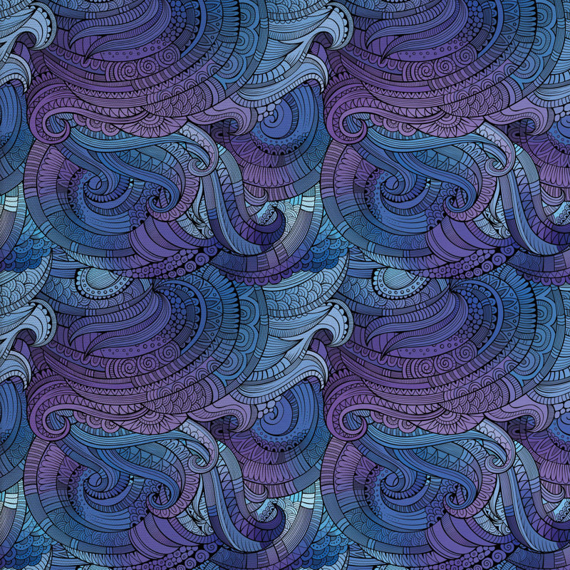 Tissu graphique d’inspiration ocean, l 58 po x L 72 po