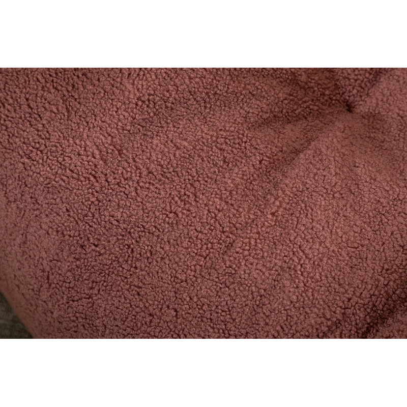 Fauteuil à billes en peluche de taille moyenne pour adulte avec rembourrage en mousse, Peluche rouge