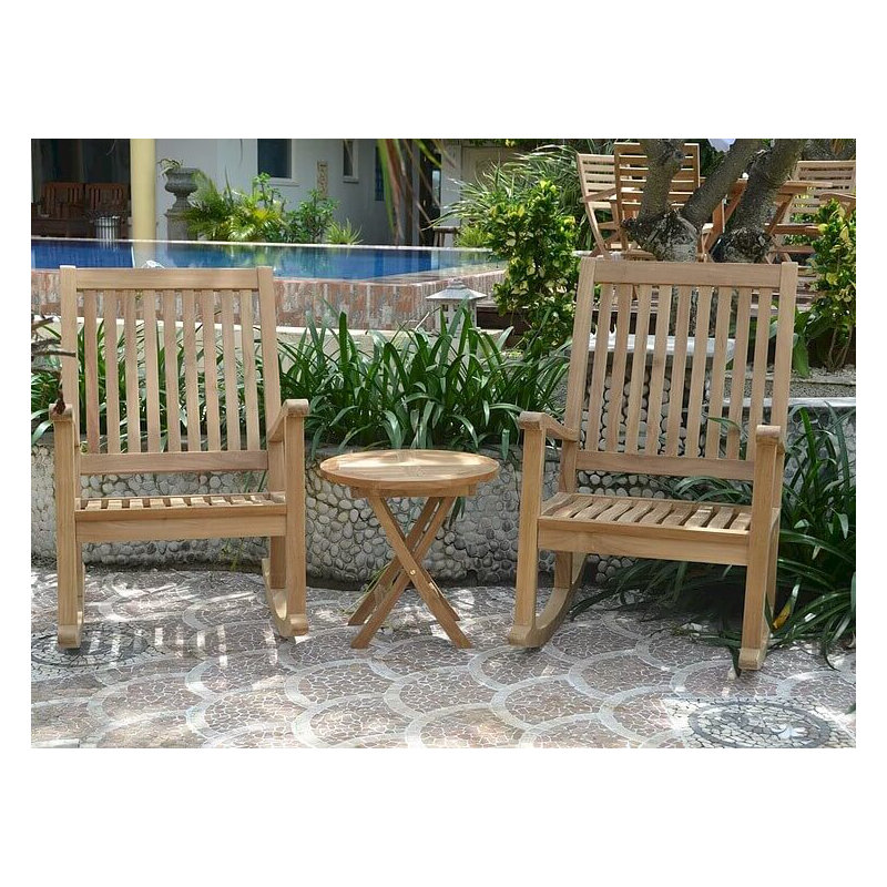 Bahama Outdoor 3 - Piece Teak Conversation Set