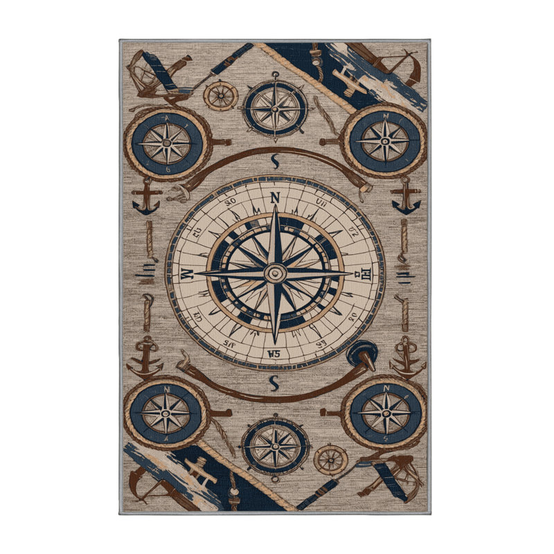 Machine Washable Transportation Grey Area Rug, Rectangle 2' x 3'