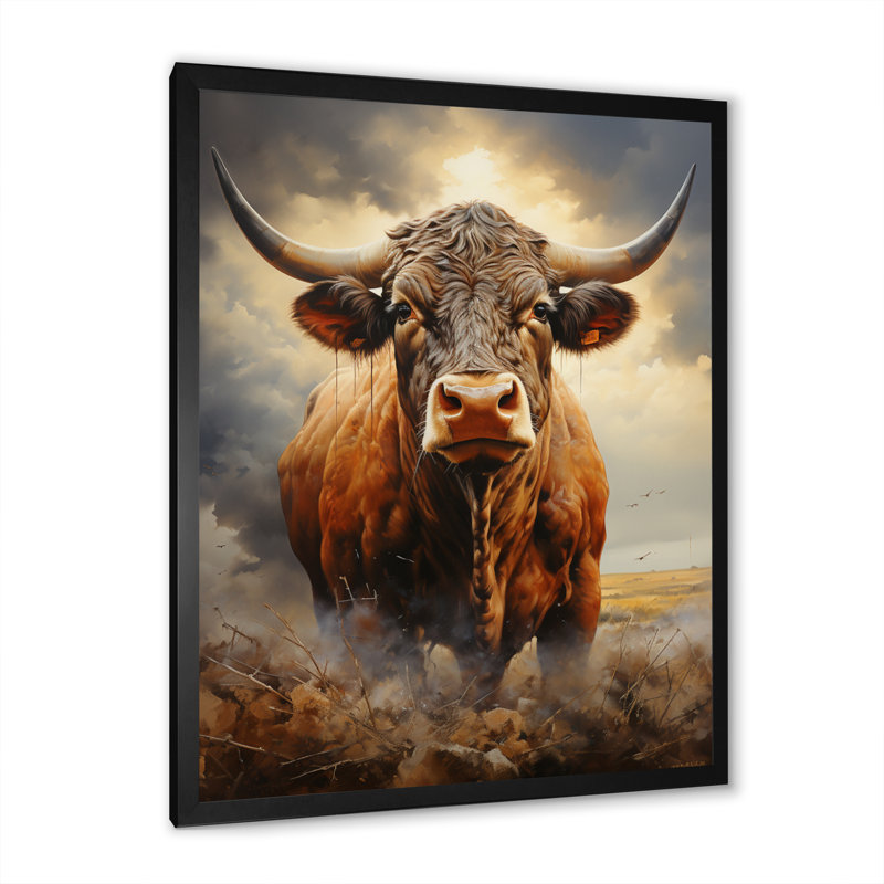 Cow Noble Guardians - Animals Canvas Art Print, H 20 po x l 12 po x P 1 po, Cadre photo noir
