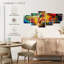 Ensemble de 5 pièces colorées avec collage sur toile-126713357