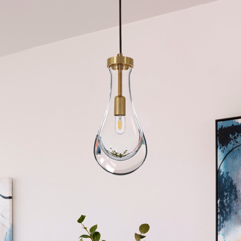 Luminaire suspendu en verre 1 lumière