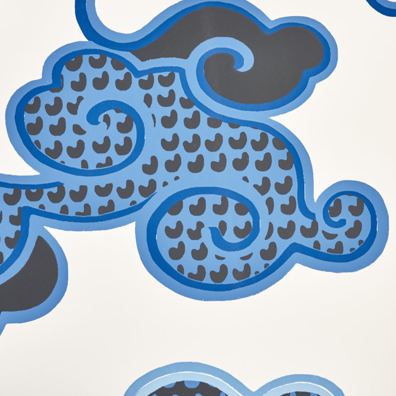 Schumacher x Johnson Hartig Magical Ming Dragon Wallpaper, Porcelain
