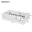 Lit plateforme simple tapissier avec garde-corps et station de charge, blanc-1641268786