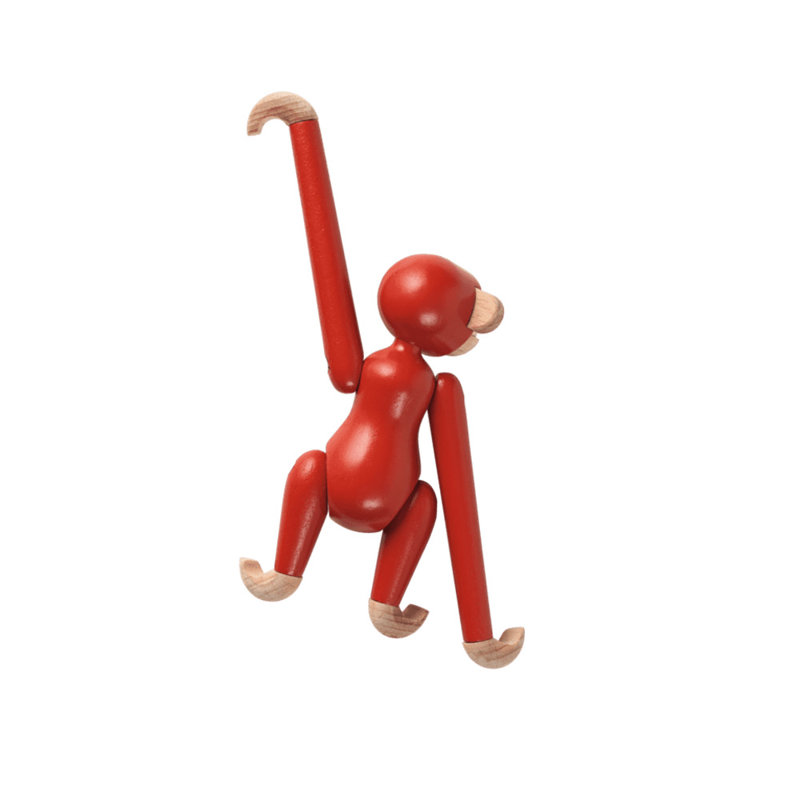 Mini Monkey Figurine, Vintage Red