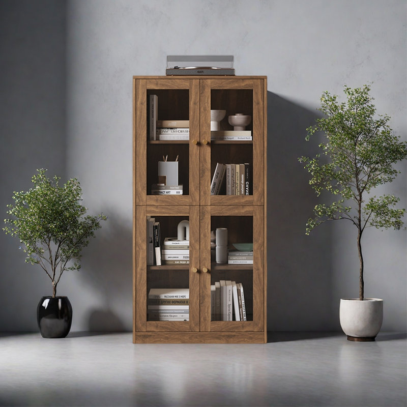Bibliothèque populaire de style américain, H 55,91 po x l 23,62 po x P 13,78 po