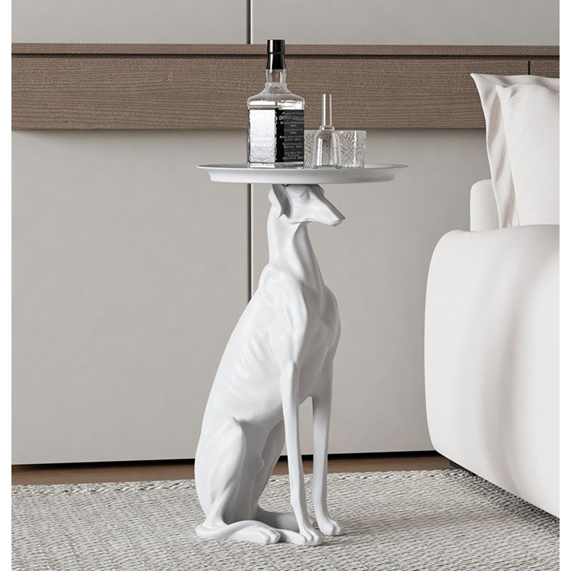 Table d'appoint moderne avec plateau décoratif