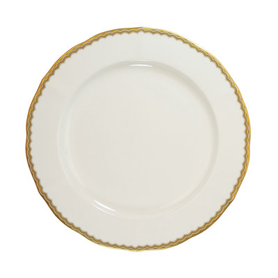 Assiette plate en porcelaine tendre 10,5 po